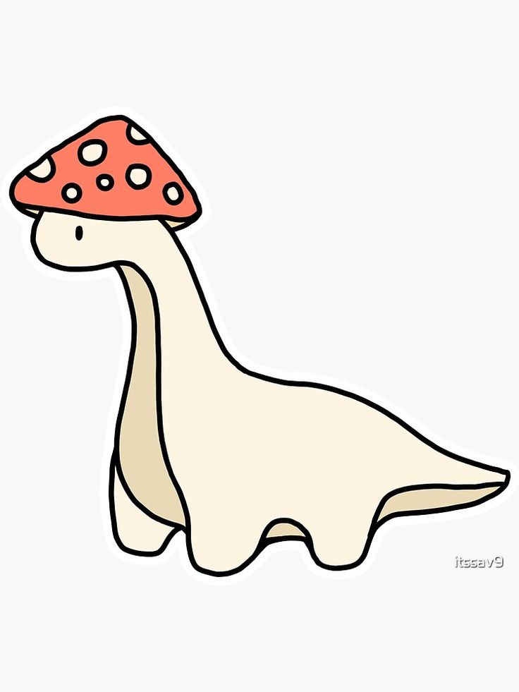 Doodle Mushroom Hat Dino (1068c)