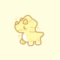 Doodle Triceratops Yellow (aa942)